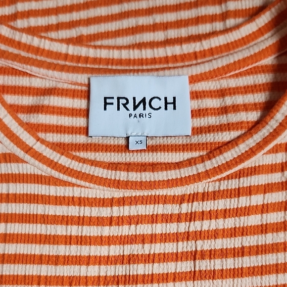 FRNCH stripes crew neck cap sleeves relax fit maxi dress - Picture 7 of 11